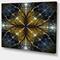 Designart - Digital Gold Fractal Flower Pattern - Abstract Wall Art Canvas